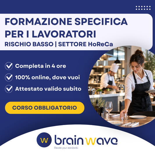 Corso di Formazione Specifica per Lavoratori | Rischio basso settore HoReCa